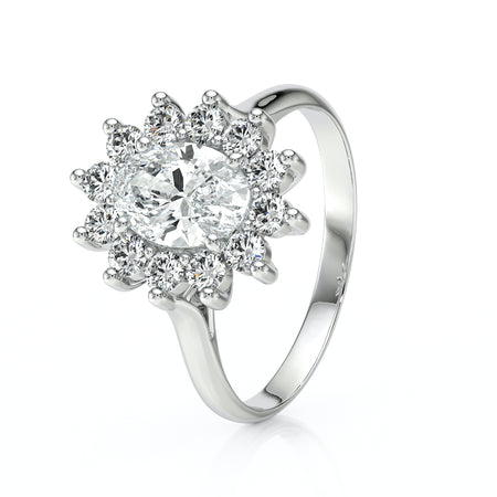 Bague entourage diamant Pompadour