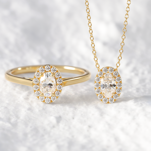 Bague entourage saphir et diamant Promets Moi - 5