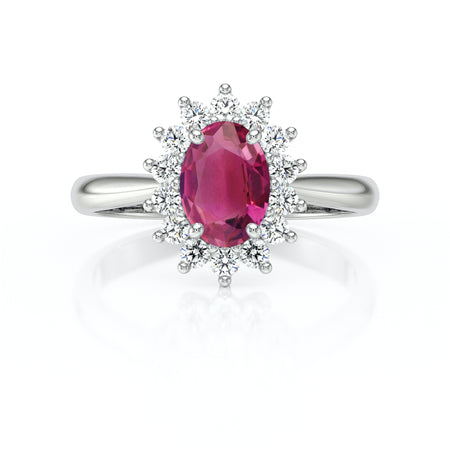 Bague entourage tourmaline et diamant Petite Pompadour