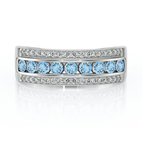 Bague aigue-marine diamant Illumine Moi - 6