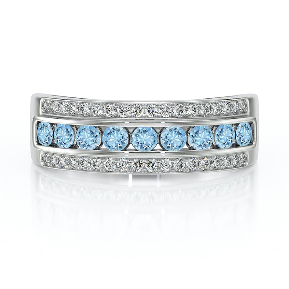 Bague aigue-marine diamant Illumine Moi - 6