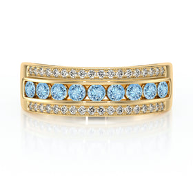 Bague aigue-marine diamant Illumine Moi - 6