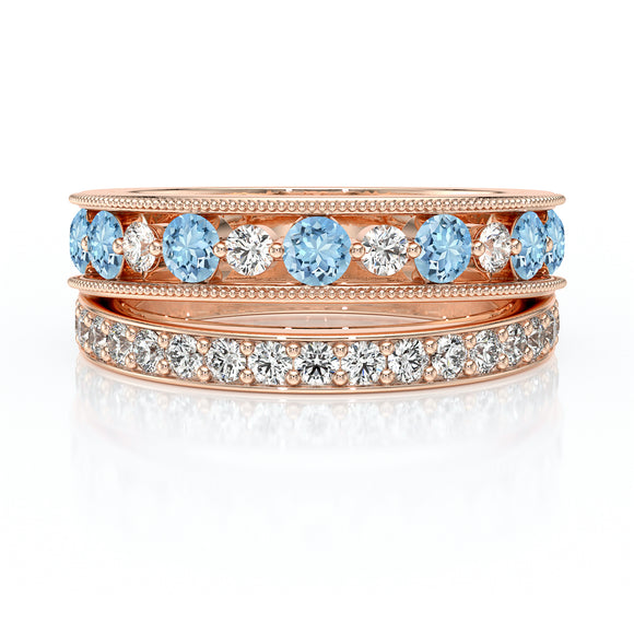 Bague aigue-marine diamant Illumine Moi - 7