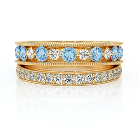 Bague aigue-marine diamant Illumine Moi - 7