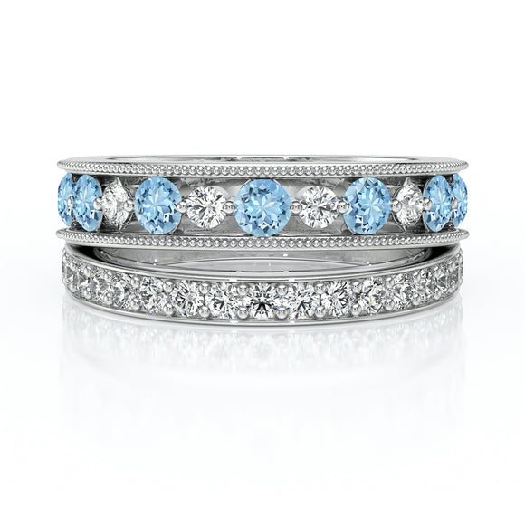 Bague aigue-marine diamant Illumine Moi - 7