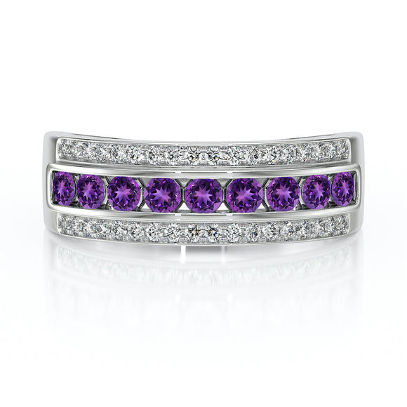 Bague améthyste diamant Illumine Moi - 6