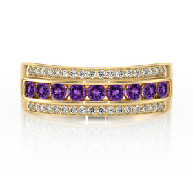 Bague améthyste diamant Illumine Moi - 6