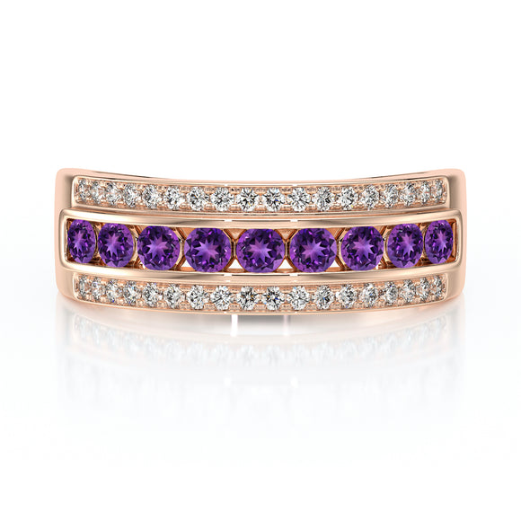 Bague améthyste diamant Illumine Moi - 6