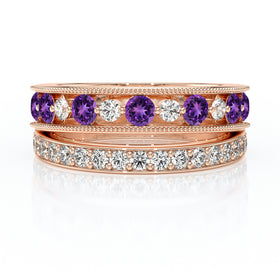 Bague améthyste diamant Illumine Moi - 7