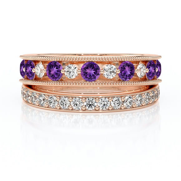 Bague améthyste diamant Illumine Moi - 7