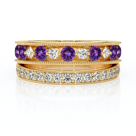 Bague améthyste diamant Illumine Moi - 7