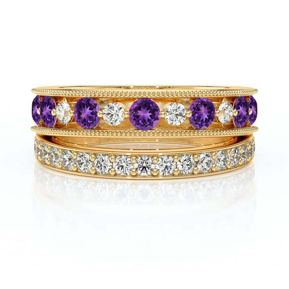 Bague améthyste diamant Illumine Moi - 7