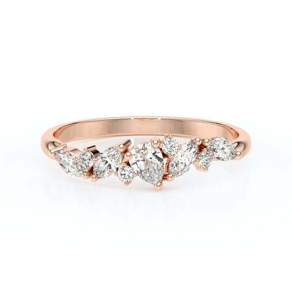 Bague diamant Florale - 1