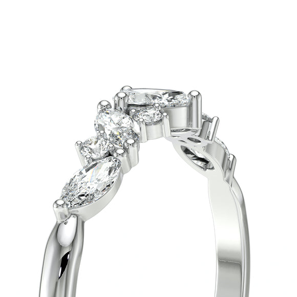Bague diamant Florale - 1