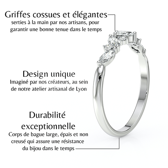 Bague diamant Florale - 1