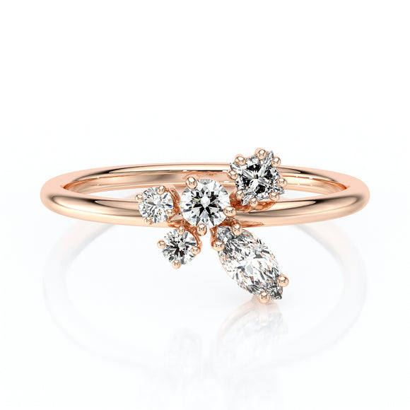 Bague diamant Florale - 2