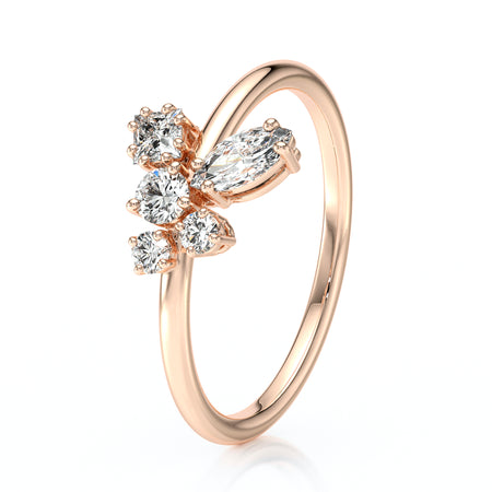Bague diamant Florale - 2