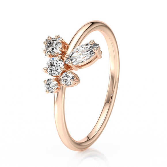 Bague diamant Florale - 2