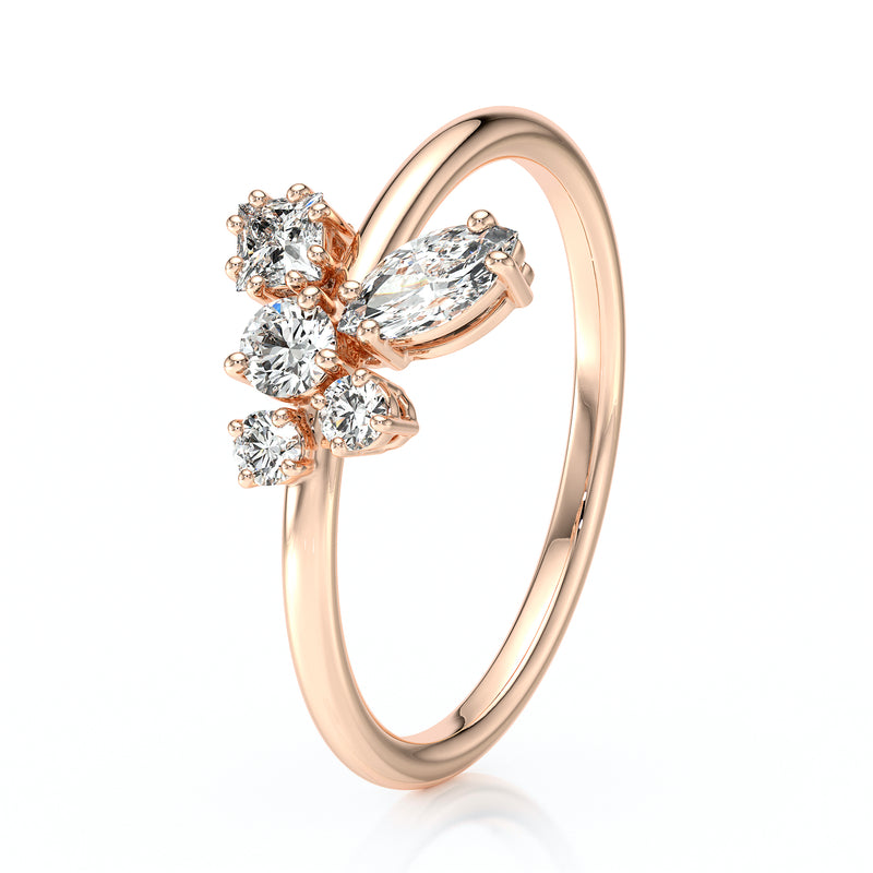 Bague diamant Florale - 2