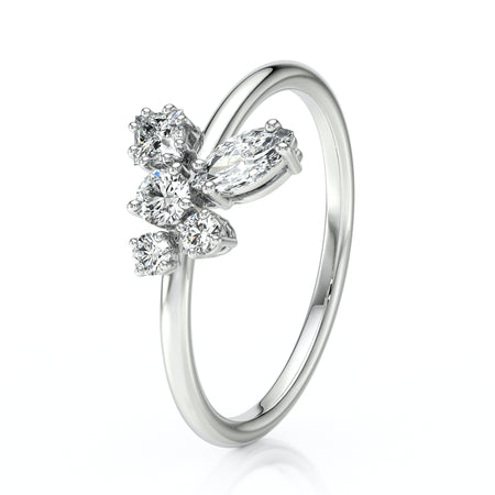 Bague diamant Florale - 2