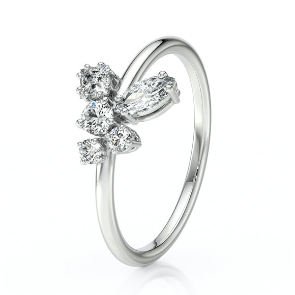 Bague diamant Florale - 2