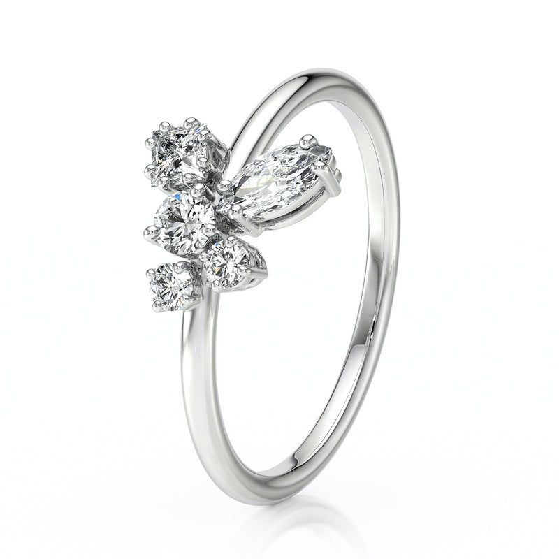 Bague diamant Florale - 2