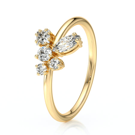 Bague diamant Florale - 2