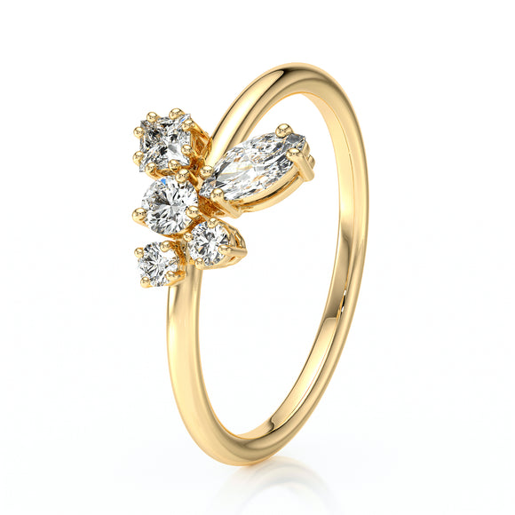 Bague diamant Florale - 2