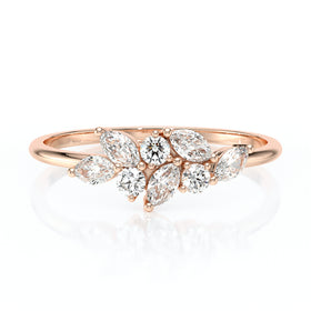 Bague diamant Florale - 3