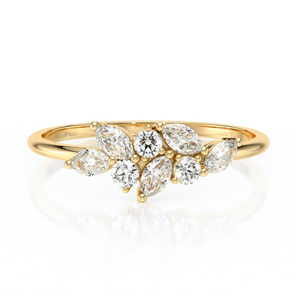 Bague diamant Florale - 3