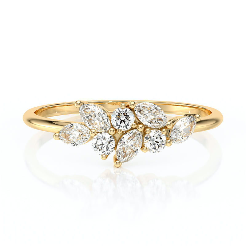 Bague diamant Florale - 3