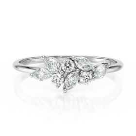 Bague diamant Florale - 3