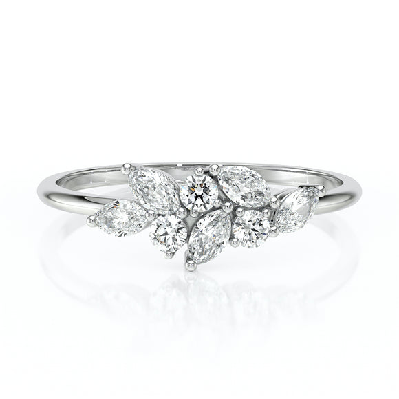Bague diamant Florale - 3