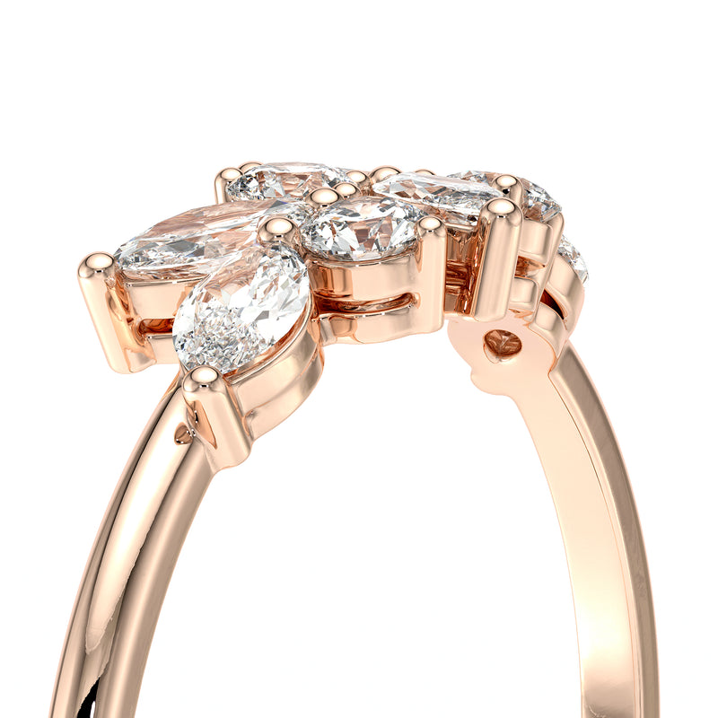 Bague diamant Florale - 3