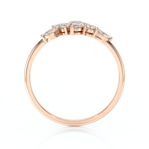 Bague émeraude et diamant Florale - 3