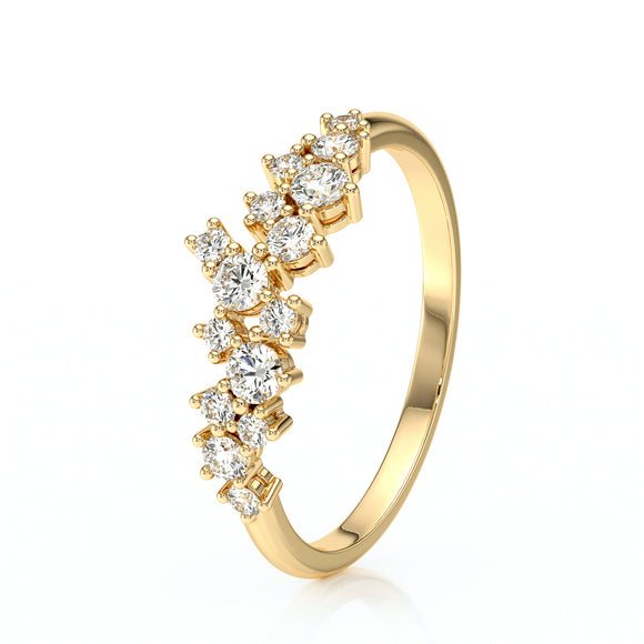 Bague diamant Florale - 4