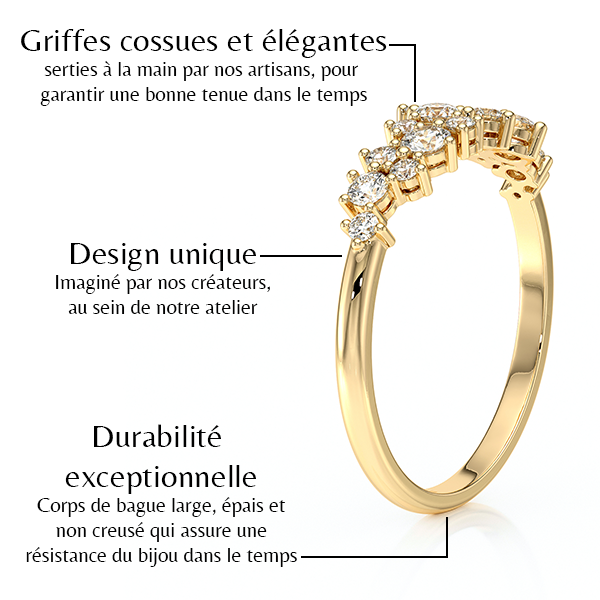 Bague diamant Florale - 4