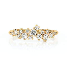Bague diamant Florale - 4