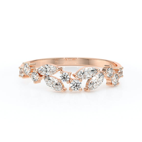 Bague diamant Florale - 5