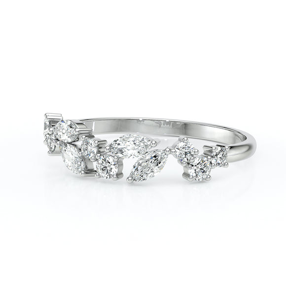 Bague diamant Florale - 5