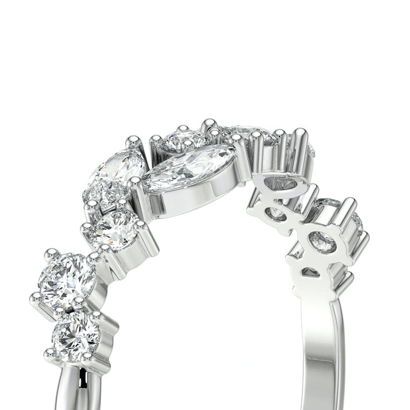 Bague diamant Florale - 5