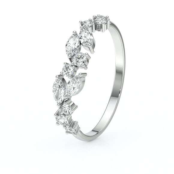Bague diamant Florale - 5