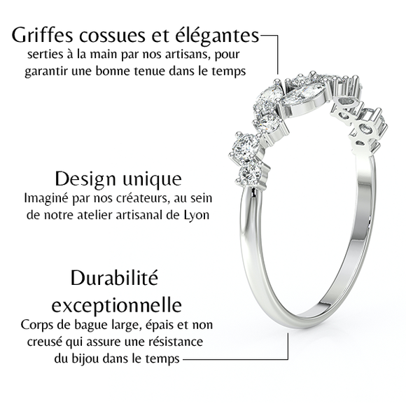 Bague diamant Florale - 5