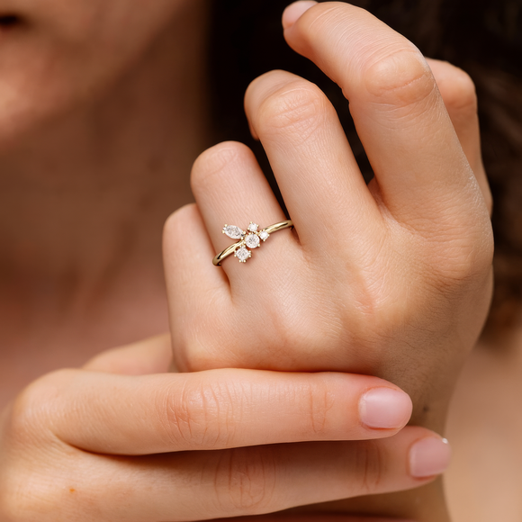 Bague diamant Florale - 2