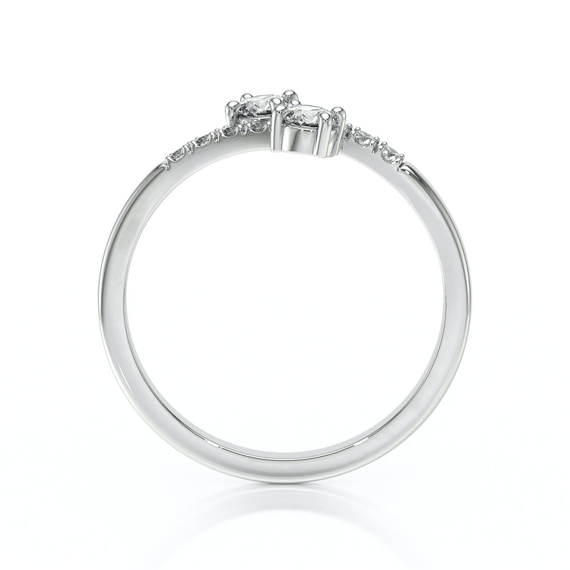 Solitaire accompagné diamant Toi et Moi