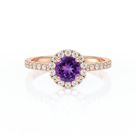 Bague entourage améthyste diamant Coup de Foudre - 10