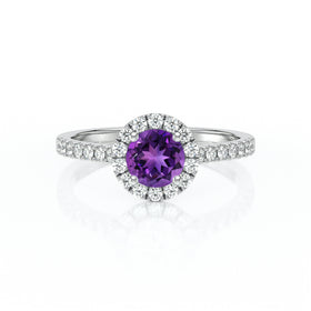 Bague entourage améthyste diamant Coup de Foudre - 10