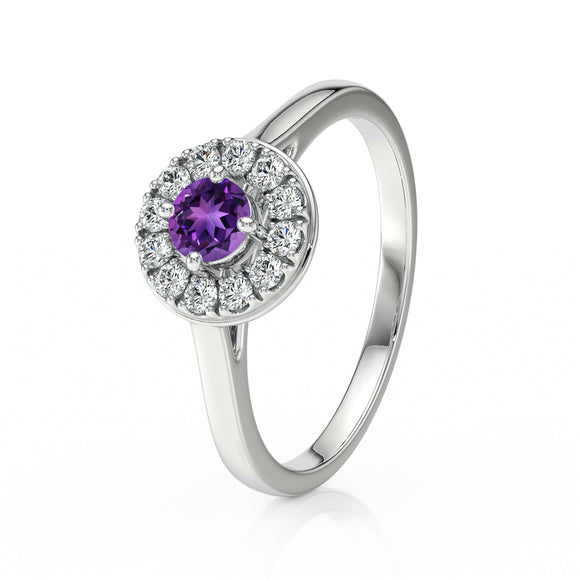 Bague entourage améthyste et diamant Pour la Vie - 2