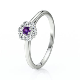 Bague entourage améthyste diamant Pour la Vie - 9