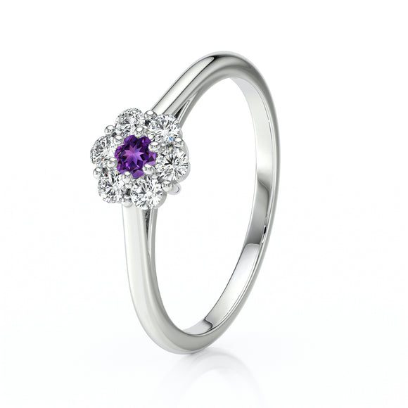 Bague entourage améthyste diamant Pour la Vie - 9
